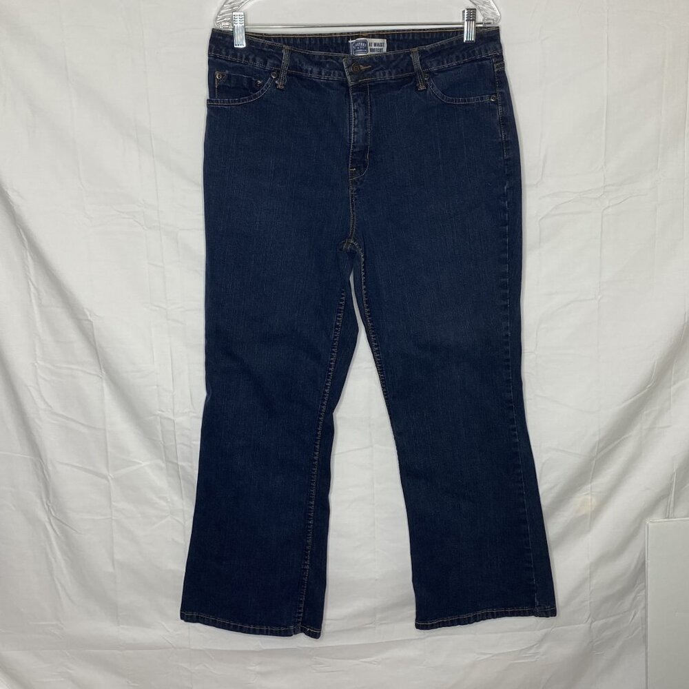 Levi Signature Women's (16 Short) Bootcut Blue Denim Jeans (34 x 26.5)